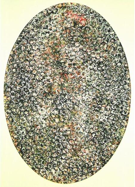 1998, Folyam.at T 298, tempera-papír, 70 x 50cm