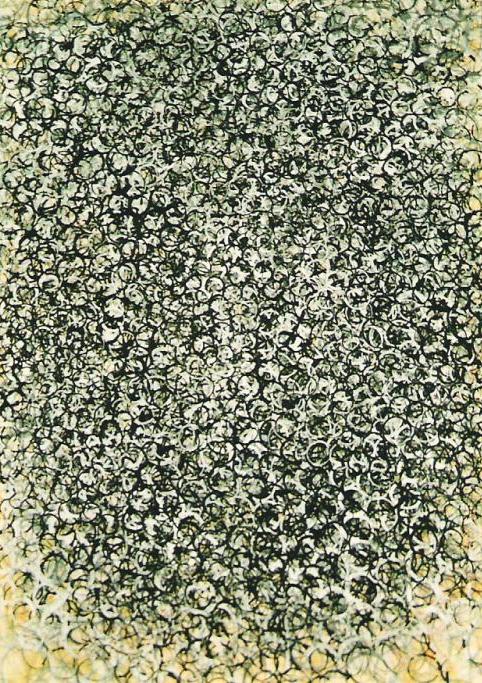1998 Folyamat T 298a, tempera-papír, 70 x 50 cm